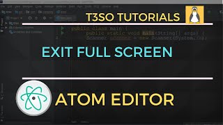 How to Exit Full Screen in Atom Editor - Keyboard shortcuts