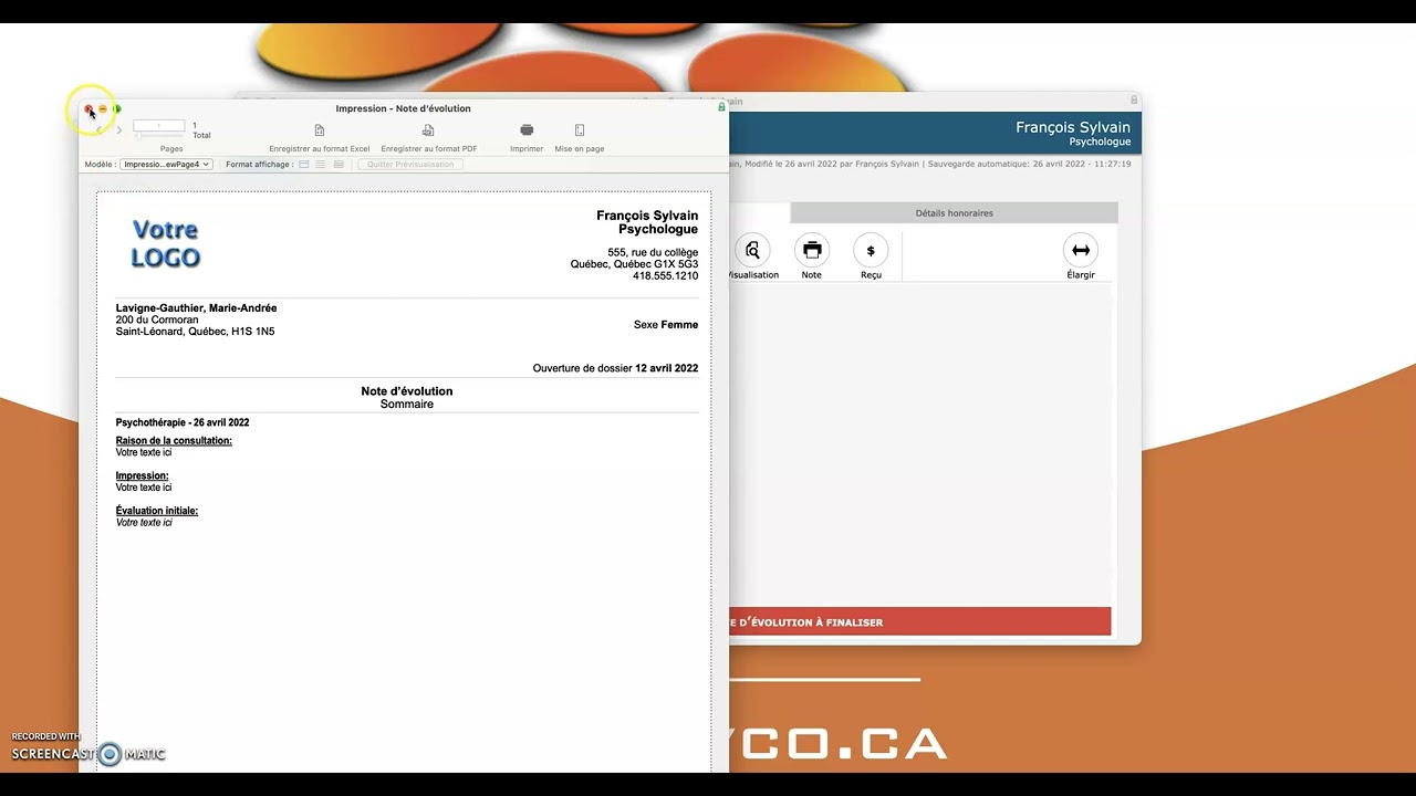 LePsyV5 - Gestion des notes d'évolution