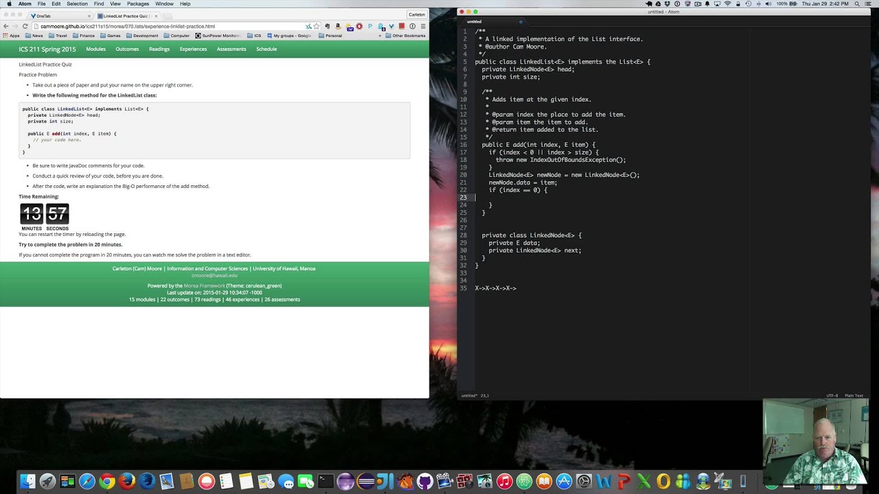 LinkedList Practice Quiz