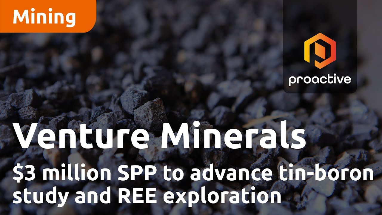 Venture Minerals launches $3 million SPP to advance tin-boron study and REE exploration