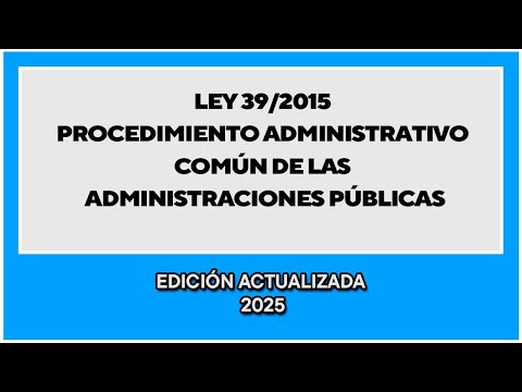 Ley 39/2015 Procedimiento Administrativo Común de las Administraciones Públicas | AUDIO LEY COMPLETA
