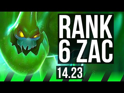 ZAC vs GRAGAS (JGL) | Rank 6 Zac, 1800+ games | KR Challenger | 14.23