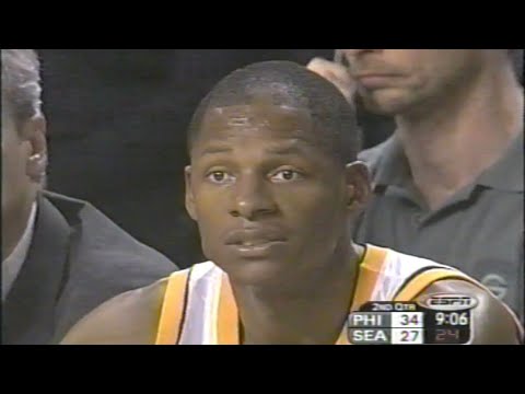 Ray Allen Sonics 24 pts 5 3PT vs 76ers (2003)