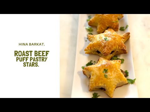 Roast Beef Puff Pastry Stars | Christmas Recipes | Appetizers | Hina Barkat.