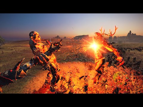 Beastmen vs Greenskins - 4K Quality - Total War Warhammer 3