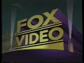 Fox Video Logo 1993 Walt Disney Classics Logo 1992 Electronically Muffled Music Variant