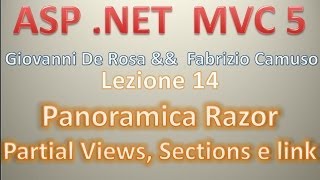 ASP .NET MVC 5 (Playlist 1) ITA 14: Panoramica Razor - Partial Views, Sections e actionlink