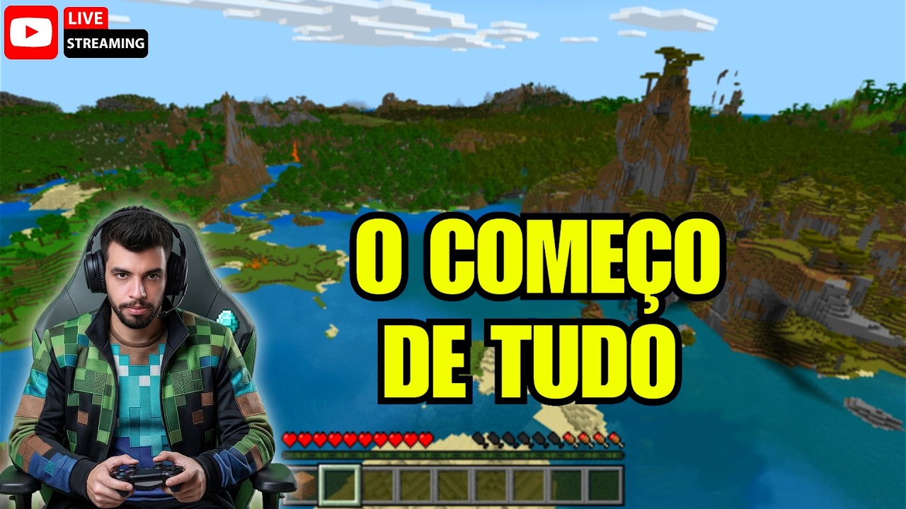 SOBREVIVENDO AO IMPOSSÍVEL! 🌍 O Início de uma Jornada Épica no Minecraft Survival! (Ao Vivo)