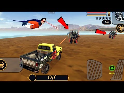 Vegas Crime Simulator - (Naxeex Transformer & Superhero) - Destroy all robot car