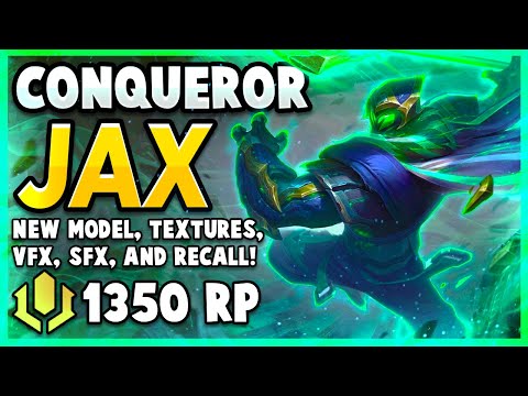 *NEW* CONQUEROR JAX IS STUNNING!!! 1V5 MACHINE WARLORD?!? - League of Legends PBE Gameplay