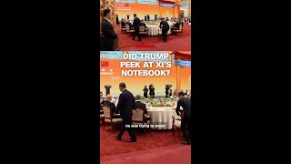 The internet thinks Trump peeked at Xi’s notebook