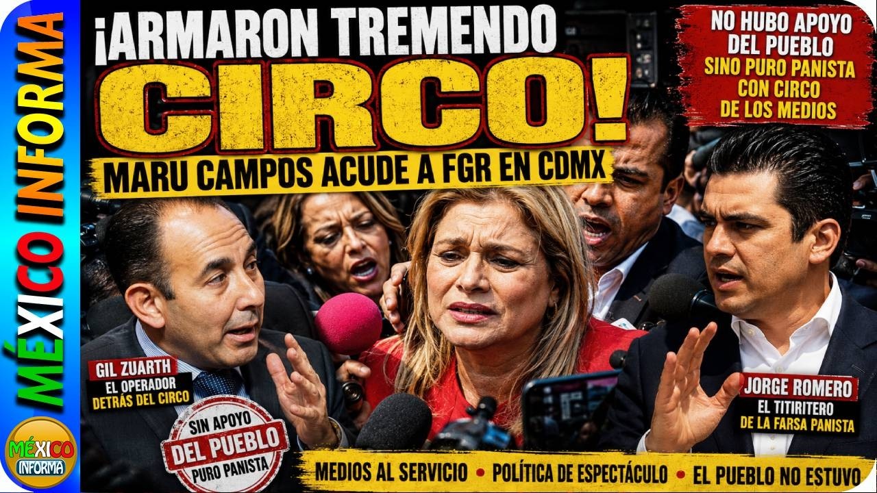 PAN ARMA TREMENDO CIRCO EN CDMX. TRAJERON A MARU CAMPOS A LA FGR Y DIJERON QUE LA PERSIGUEN.