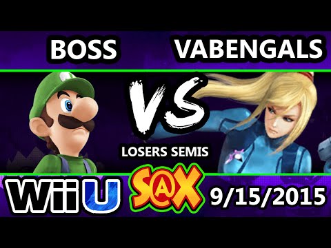 S@X 115 - Boss (Luigi) vs. sN | VaBengal (ZSS) SSB4 Losers Semis - Smash Wii U - Smash 4