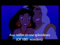 Aladdin - A Whole New World - French + Translation (Ce rêve bleu)