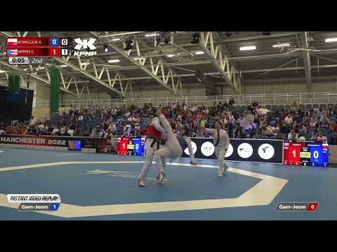 222 QF W+67kg 🔵 KOWALCZUK Aleksandra POL vs 🔴 WEEKES Crystal PUR I Manchester 2022 WT GP