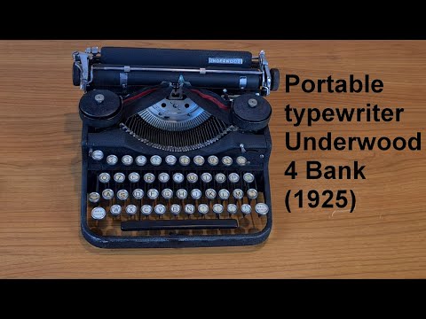 Underwood 4 Bank (1925), eine der meistverkauften tragbaren Schreibmaschinen aller Zeiten (Video 72)