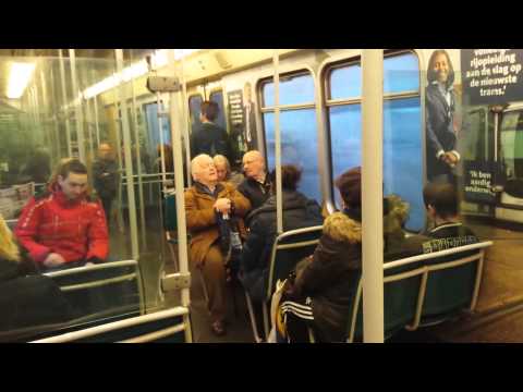 RET Metro Type T (5214) rit op Lijn C tussen Spijkenisse Centrum en Zalmplaat, richting De Terp