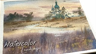Painting a Riverside Church in Watercolor | A Step-by-Step Guide