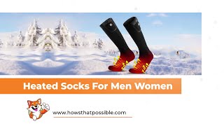 Electric Rechargeable Battery Thick Long Ski Socks for Winter Cold Weather Hunting Hiking Camping Skating