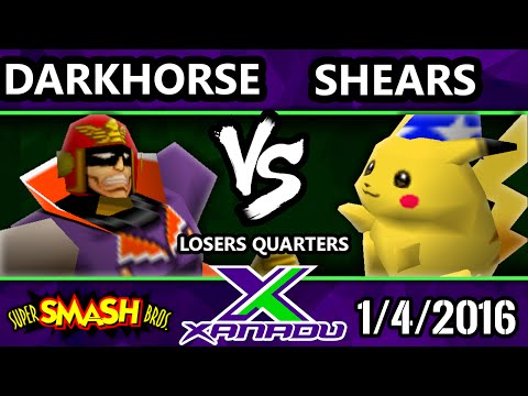 S@X 131 - Shears (Pikachu) Vs. Darkhorse (Captain Falcon) SSB64 LQ - Smash 64 Super Smash Bros.