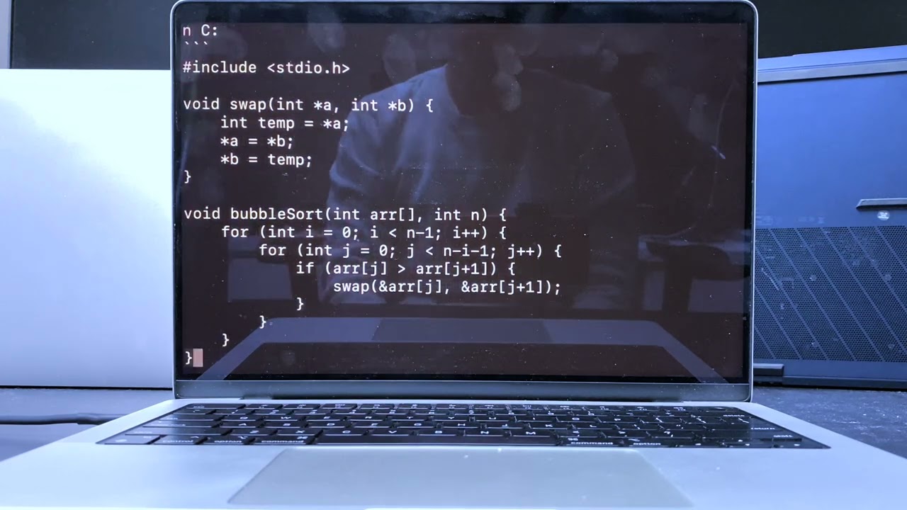 TinyChatEngine Coding Demo on Apple MacBook Pro (M1, 2021)
