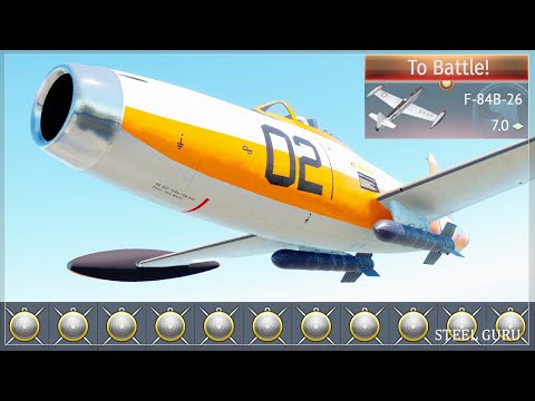 Messerschmitt's NIGHTMARE 💥 F-84B-26 Thunderjet in War Thunder !!!
