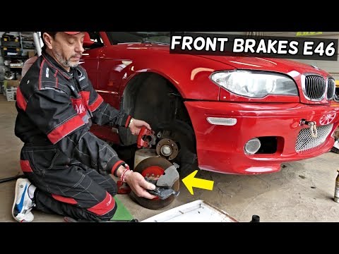 BMW E46 FRONT BRAKE PADS REPLACEMENT BRAKE ROTOR 330I 328I 325I 323I 320I 318I 316I 330D 325D 320D 3