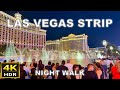 4K HDR Las Vegas Strip Night Walking Tour June 2025 Las Vegas Nevada