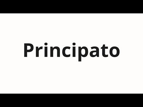 How to pronounce Principato