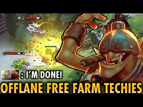 When You Let Offlane Techies Free Farm - NONSTOP DESTROY HARD CARRY | Techies Official