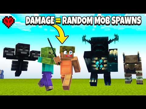 Losing a Heart Spawn Random Mobs - Minecraft Hardcore Edition