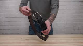 Ремінь Grande Pelle 11133 коричневий джинсовий