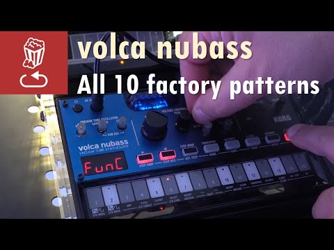 Korg VOLCA NUBASS - all 10 factory patterns, no talking,  Superbooth 2019