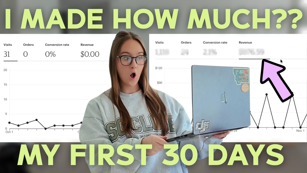 My First Month Selling Print on Demand on Etsy + My First Sale on Day 2, $876, and 3 BIG Mistakes
