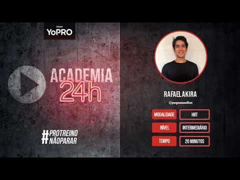 Ginástica em casa - Hiit/Funcional com Rafael Akira - Intermediário | Academia24h