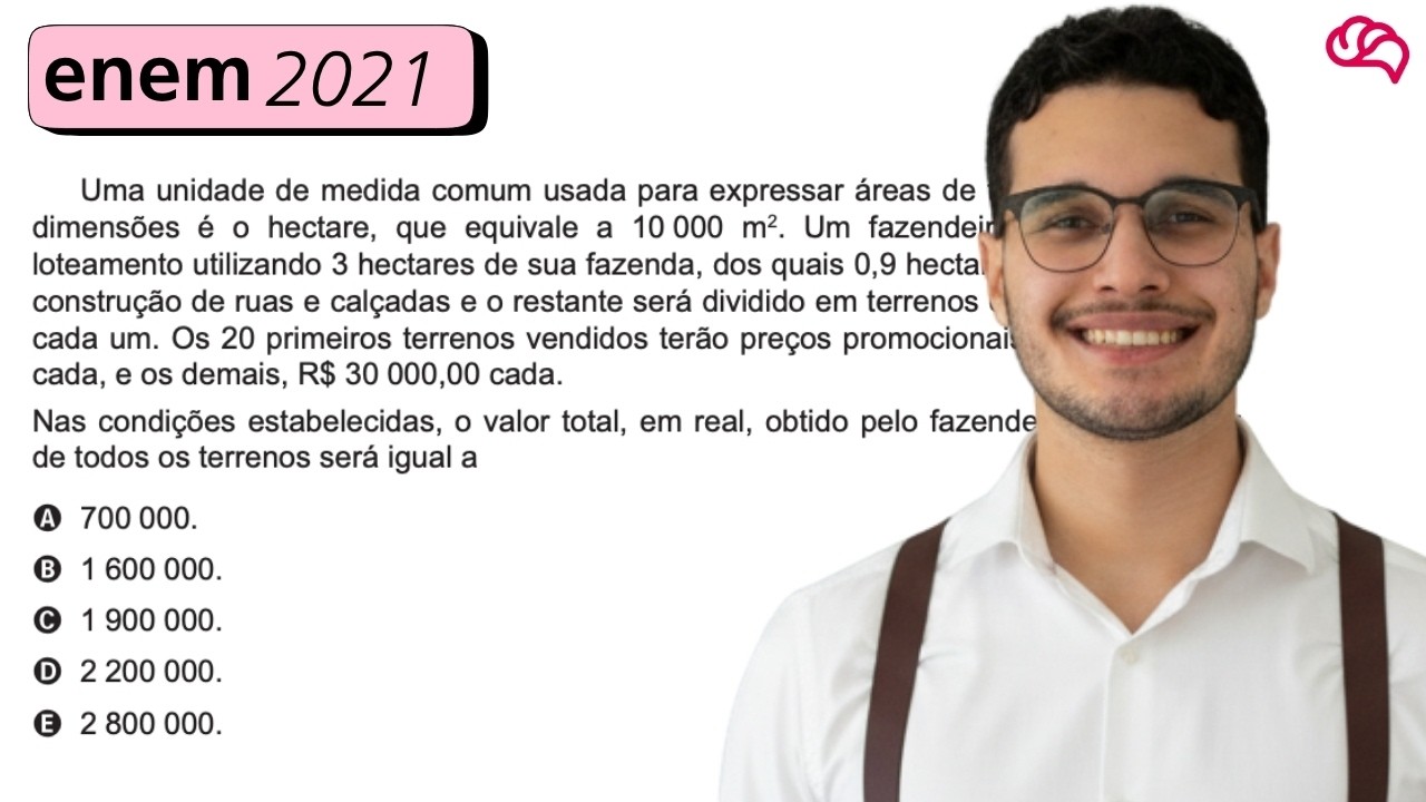 Resolução em Vídeo — Questão 178 ENEM 2021