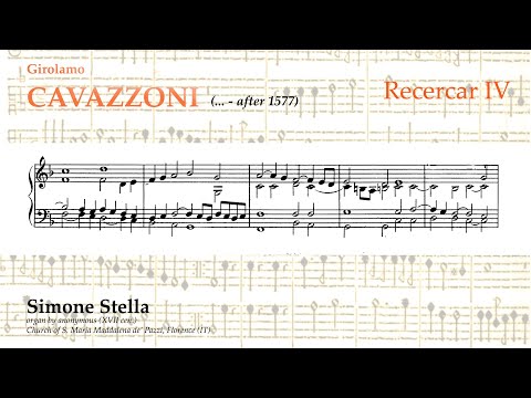 CAVAZZONI, Girolamo: Recercar Quarto (Simone Stella) - video score