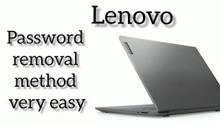 How to password remove all lenovo laptop