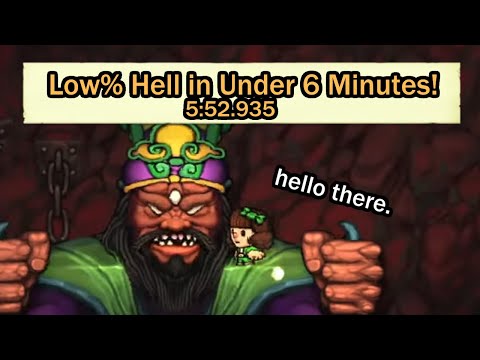 Conquering Hell Without Any Items in Spelunky HD! (Low% Hell Speedrun)
