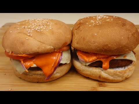 Cheesy Aloo Tikki Burger