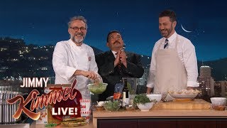 Chef Massimo Bottura Cooks Meal with Food from Kimmel Writers’ Fridge Video