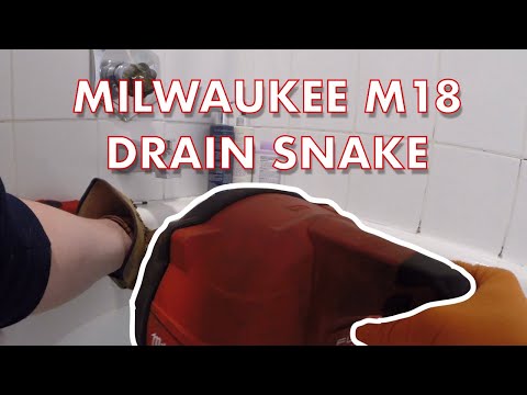 Using Milwaukee M18 Drain Snake to Clear Tub Drain! #plumber #plumbing #draincleaning