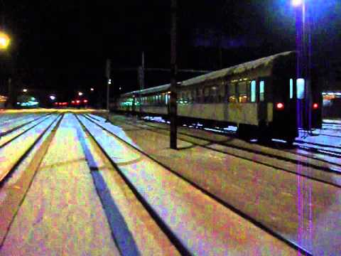Příjezd vlaku Sp 1696 (ČD 163.096) - Chomutov, 10. 12. 2012