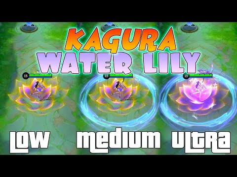 Kagura "Water Lily" Starlight Fest Skin in Different Graphics Settings | MLBB