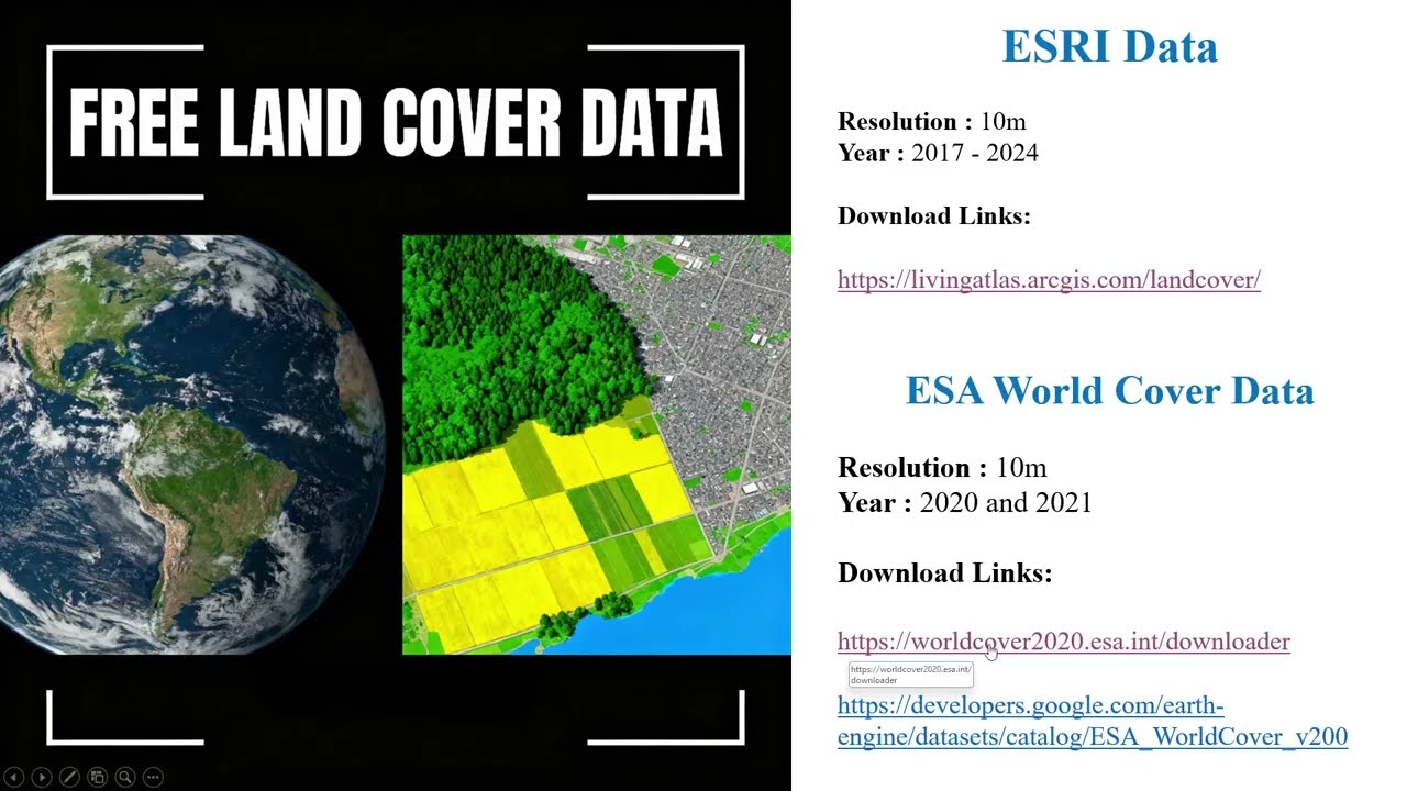 Download Free 10m Land Cover Maps | ESRI Land Cover & ESA WorldCover Tutorial