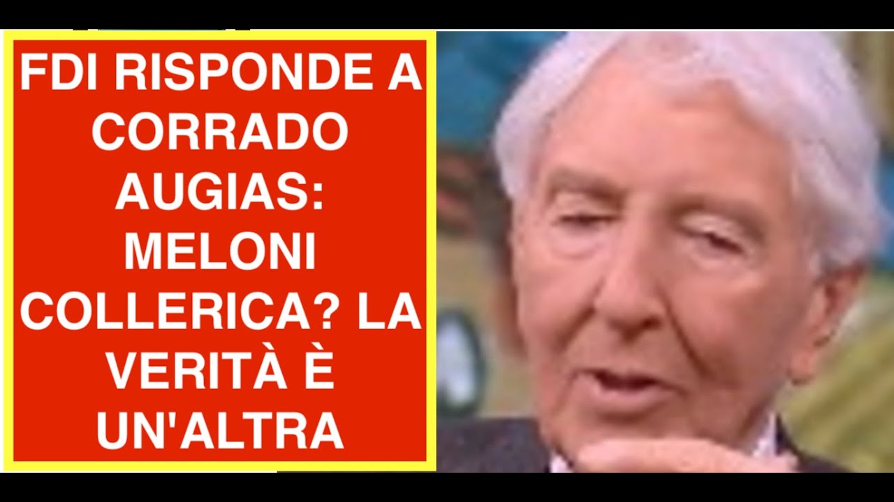 FDI RISPONDE A CORRADO AUGIAS: MELONI COLLERICA? LA VERITÀ È UN'ALTRA