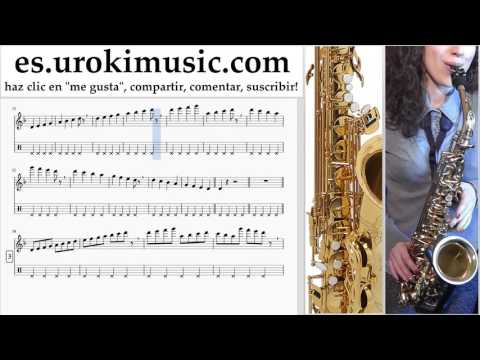 Tutorial de Saxofon (alto) FROZEN - Let It Go Clases Notas Parte#1 um-927