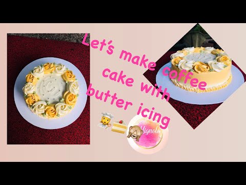 Let’s make coffee cake with butter icing කෝපි කේක් එකක් බටර් අයිසින් වලින් කවර් කරල කාල බලමුද👩‍🍳😋