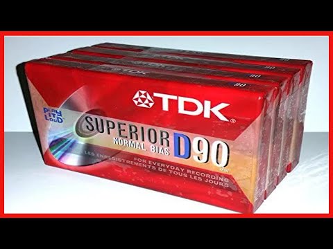 TDK Superior Normal Bias D90 IEC I / Type I For Everyday Recording Audio Cassette Tapes - 4 Pack