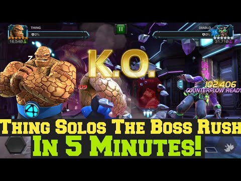 Thing DESTROYS The New Epic Summoner Smackdown Boss Rush In 5 Minutes! | Marvel Contest Of Champions